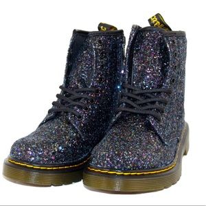 Dr. Martens 1460 Kids Chunky Glitter Oily Black